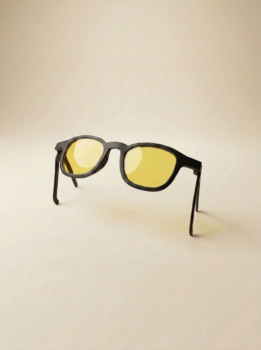 Hanea V1 - Enkelslipade Solglasögon yellow smoke